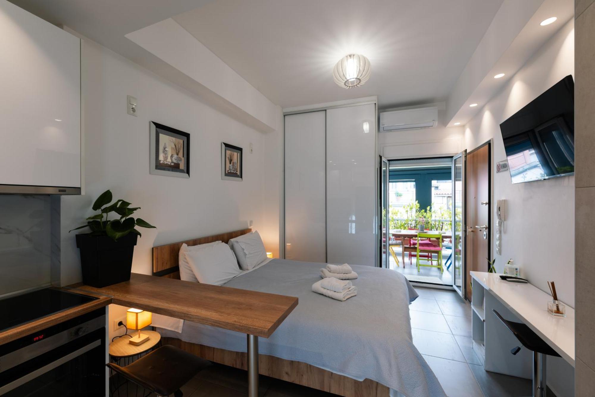 Modern Studio Apartment A Atenas Exterior foto